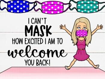 Welcome Back students with masks